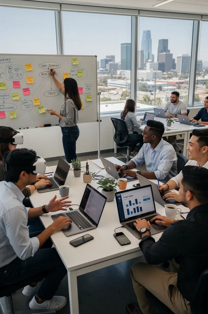 Professional reviewing data analytics on a tablet, demonstrating actionable guidance in technology use for business.