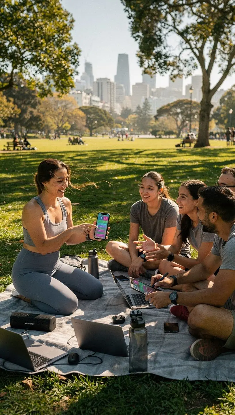 Person using a smartphone with productivity apps open, illustrating practical technology integration in daily routines.